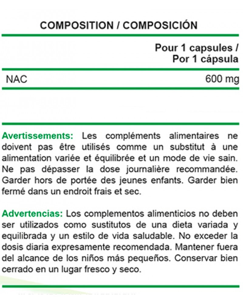 Aminoácido Antioxidante NAC DYNAMIX 60 caps