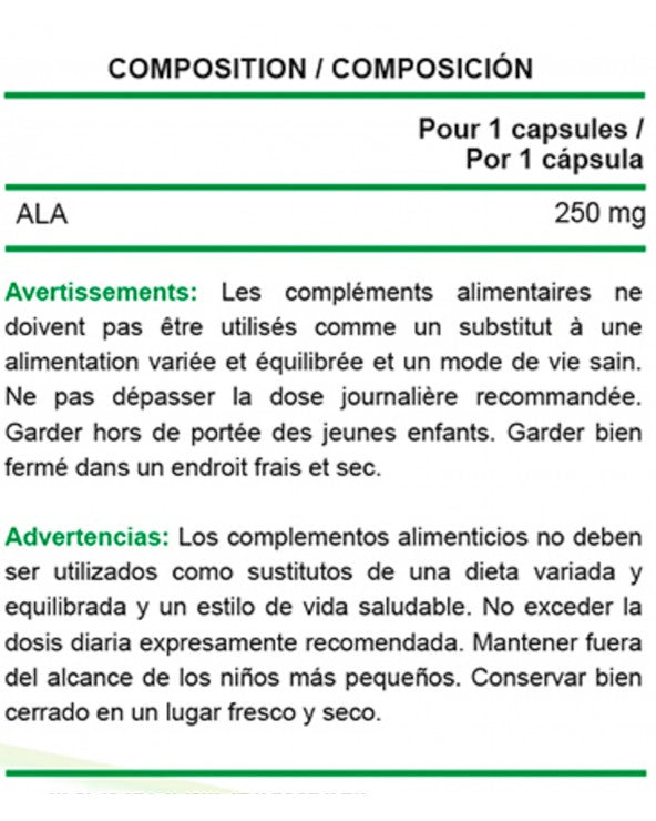 Ácido Alfa Lipoico R-ALA DYNAMIX 60 caps