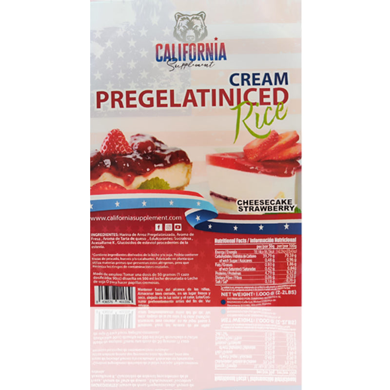 Crema d'Arròs Pregelatinitzada Califòrnia Supplement 1KG